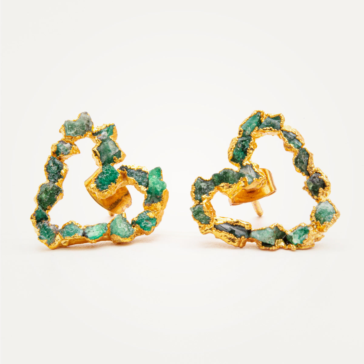 Emerald Heart Earrings